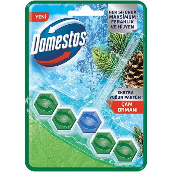 Domestos - DOMESTOS WC BLOK 5 Lİ GÜÇ ÇAM 50gr