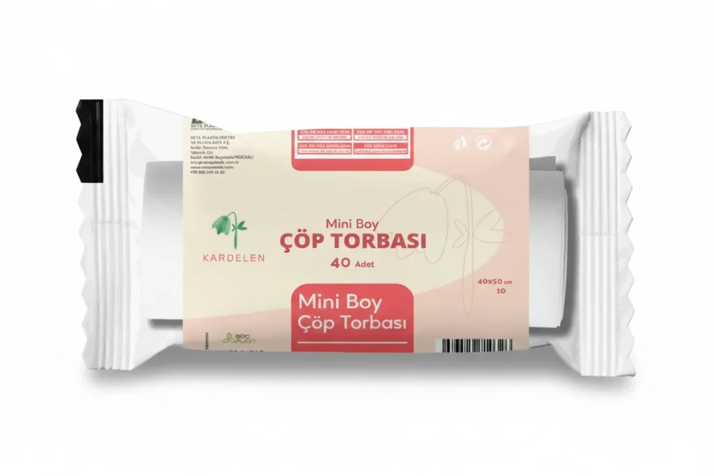 TORBA COP KARDELEN 40*50CM BEYAZ 40*50