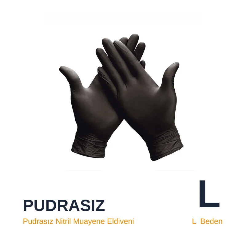 ELDIVEN NITRIL PUDRASIZ SIYAH L 100*20