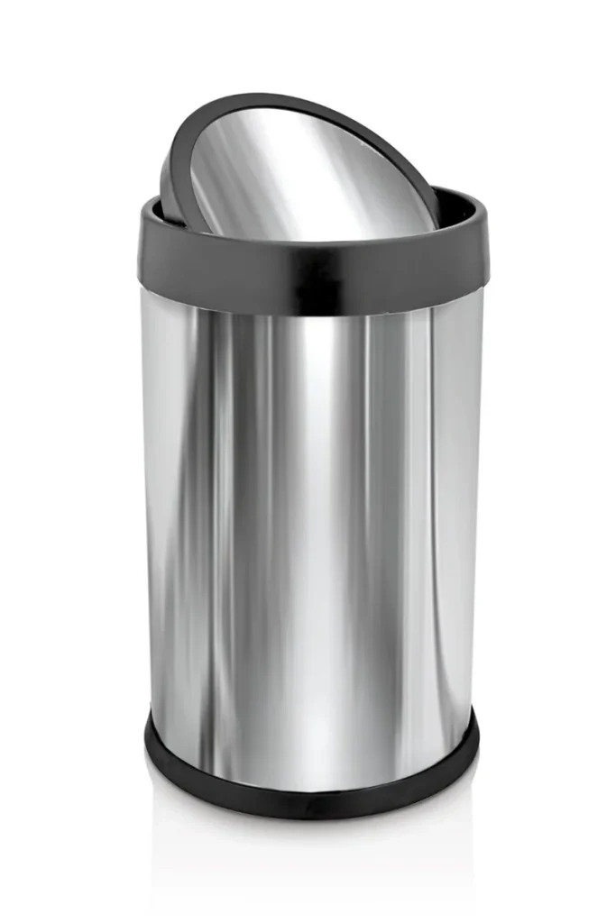 KOVA COP METAL PRATIK KAPAK KROM 45LT