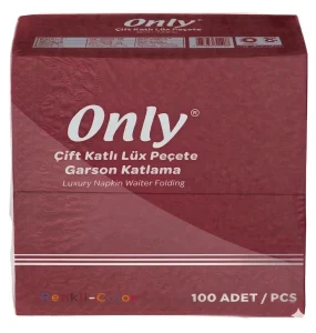 PECETE ONLY 33*33CM 1/8 BORDO 100*12