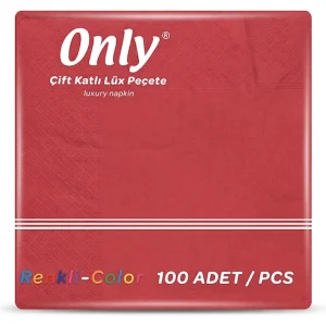 PECETE ONLY 40*40CM 1/4 KIRMIZI 100*12