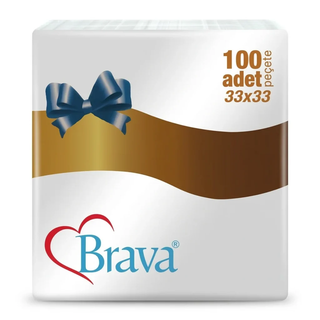 PECETE BRAVA 33*30CM 1/8 BEYAZ 100*12